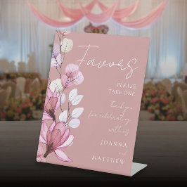 ほこりっぽいバラモダン透明フローラの恩恵 台座サイン