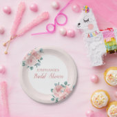 ほこりっぽいバラユーカリフローラエレガントブライダルシャワー ペーパープレート (パーティー)