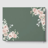 ほこりっぽいバラユーカリフローラスクリプト結婚の ゲストブック (裏面)