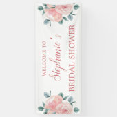 ほこりっぽいバラユーカリフローラブライダルシャワー 横断幕 (縦)