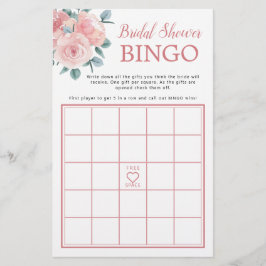 ほこりっぽいバラユーカリブライダルシャワービンゴゲーム