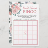 ほこりっぽいバラユーカリブライダルシャワービンゴゲーム (正面/裏面)