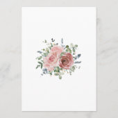 ほこりっぽいバラユーカリプトゥスボタニカル結婚式招待状 招待状 (裏面)