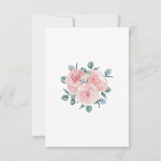 ほこりっぽいバラユーカリ水カラーフローラ結婚ズ セーブザデート (裏面)