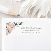 ほこりっぽいバラユーカリ緑のフローララベル ラベル (インサイチュ)