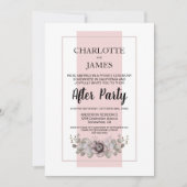 ほこりっぽいバラユーカリ葉プス結婚の後のパーティー 招待状 (正面)