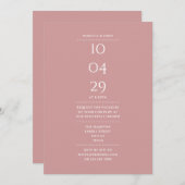 ほこりっぽいバラリハーサルの夕食日 招待状 (正面/裏面)