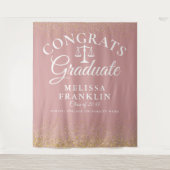 ほこりっぽいバラロースクール卒業写真背景 タペストリー (正面)