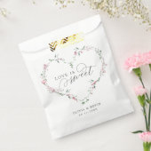 ほこりっぽいバラワイルドフラワーズハート愛は甘結婚い フェイバーバッグ (封をした状態)