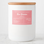 ほこりっぽいバラ及び白い防水石鹸の製品ラベル フードラベル (正面)