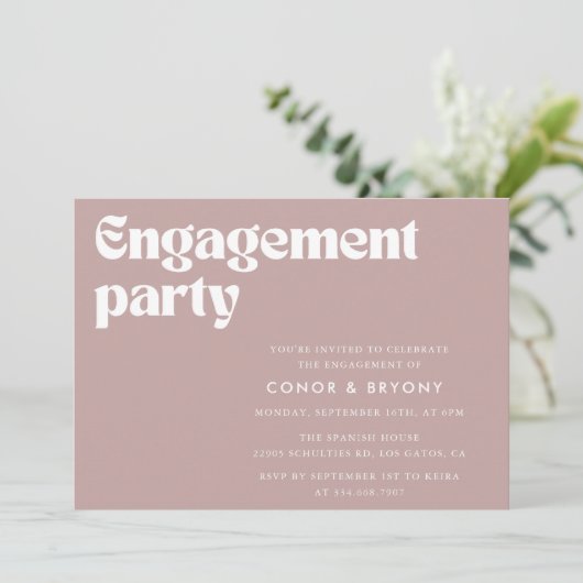 ほこりっぽいバラ婚約パーティ 招待状 (スタンド正面)