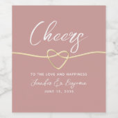 ほこりっぽいバラ応援結婚ズ ワインラベル (シングルラベル)