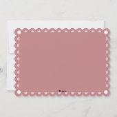 ほこりっぽいバラ愛の平和の喜びパペルピカドクリスマス シーズンカード (裏面)