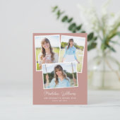 ほこりっぽいバラ数々の写真の卒業 ポストカード (スタンド正面)