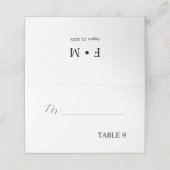 ほこりっぽいバラ書道エレガントな結婚式場 プレイスカード (外部開封)