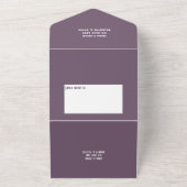 ほこりっぽいバラ植物オールインワンウェディング招待 オールインワン招待状 (外側)