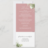 ほこりっぽいバラ植物性フローラオールインワン 招待状 (裏面)