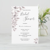 ほこりっぽいバラ植物性台本ブライダルシャワー 招待状 (スタンド正面)