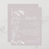 ほこりっぽいバラ植物性詳細エンクロージャカード (正面/裏面)