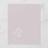 ほこりっぽいバラ植物性詳細エンクロージャカード (裏面)