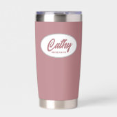 ほこりっぽいバラ様式化結婚したブライドメイド 保温保冷タンブラー (正面)