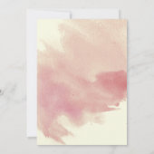 ほこりっぽいバラ水の色の花フローラブライダルシャワー 招待状 (裏面)