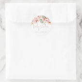 ほこりっぽいバラ水カラーフローラベビーシャワー ラウンドシール (バッグ)