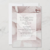 ほこりっぽいバラ水カラーフローラ結婚式招待状 招待状 (正面)