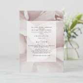 ほこりっぽいバラ水カラーフローラ結婚式招待状 招待状 (スタンド正面)