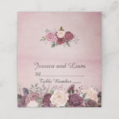 ほこりっぽいバラ水カラーフローラ プレイスカード (外部開封)