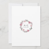 ほこりっぽいバラ水カラーブライダルブランチバブリーシャワー 招待状 (裏面)