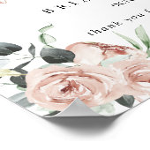 ほこりっぽいバラ水平リハーサルディナーウェルカム ポスター (角)