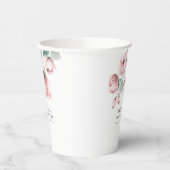 ほこりっぽいバラ水彩花エレガントパーティーシャワー 紙コップ (左)