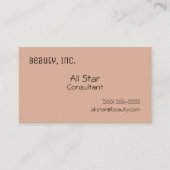 ほこりっぽいバラ無地の名刺 名刺 (正面)