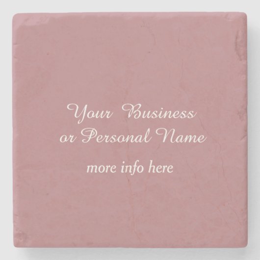 ほこりっぽいバラ無地の色 ストーンコースター (正面)