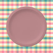 ほこりっぽいバラ無地の色 ペーパープレート