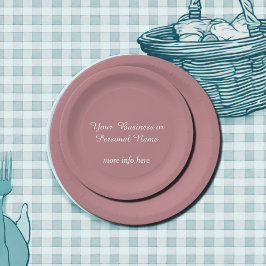 ほこりっぽいバラ無地の色 ペーパープレート