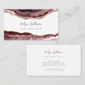 ほこりっぽいバラ瑪瑙の名刺 名刺 (正面/裏面)