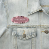 ほこりっぽいバラ瑪瑙の名前タグ 名札 (インサイチュ)