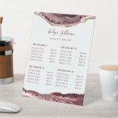 ほこりっぽいバラ瑪瑙美しいサロン価格表 台座サイン (インサイチュ)