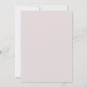 ほこりっぽいバラ白い植物性スクリプトブライダルシャワー 招待状 (裏面)