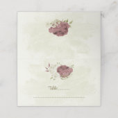 ほこりっぽいバラ白い花結婚植物学 プレイスカード (外部開封)