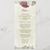 ほこりっぽいバラ白い花結婚植物学 メニュー (正面)