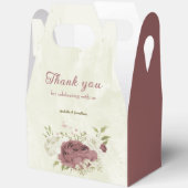 ほこりっぽいバラ白結婚花 フェイバーボックス (見開き)