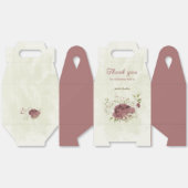 ほこりっぽいバラ白結婚花 フェイバーボックス (見開き)