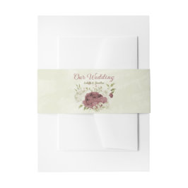 ほこりっぽいバラ白結婚花 招待状ベリーバンド