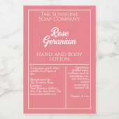 ほこりっぽいバラ白色防水化粧品ボトルラベル フードラベル (シングルラベル)