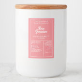 ほこりっぽいバラ白色防水化粧品ボトルラベル フードラベル (正面)