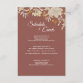 ほこりっぽいバラ秋ボホスケジュールエンクロージャカード エンクロージャーカード (正面)