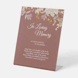 ほこりっぽいバラ秋ボホ結婚の愛の記憶の中 台座サイン